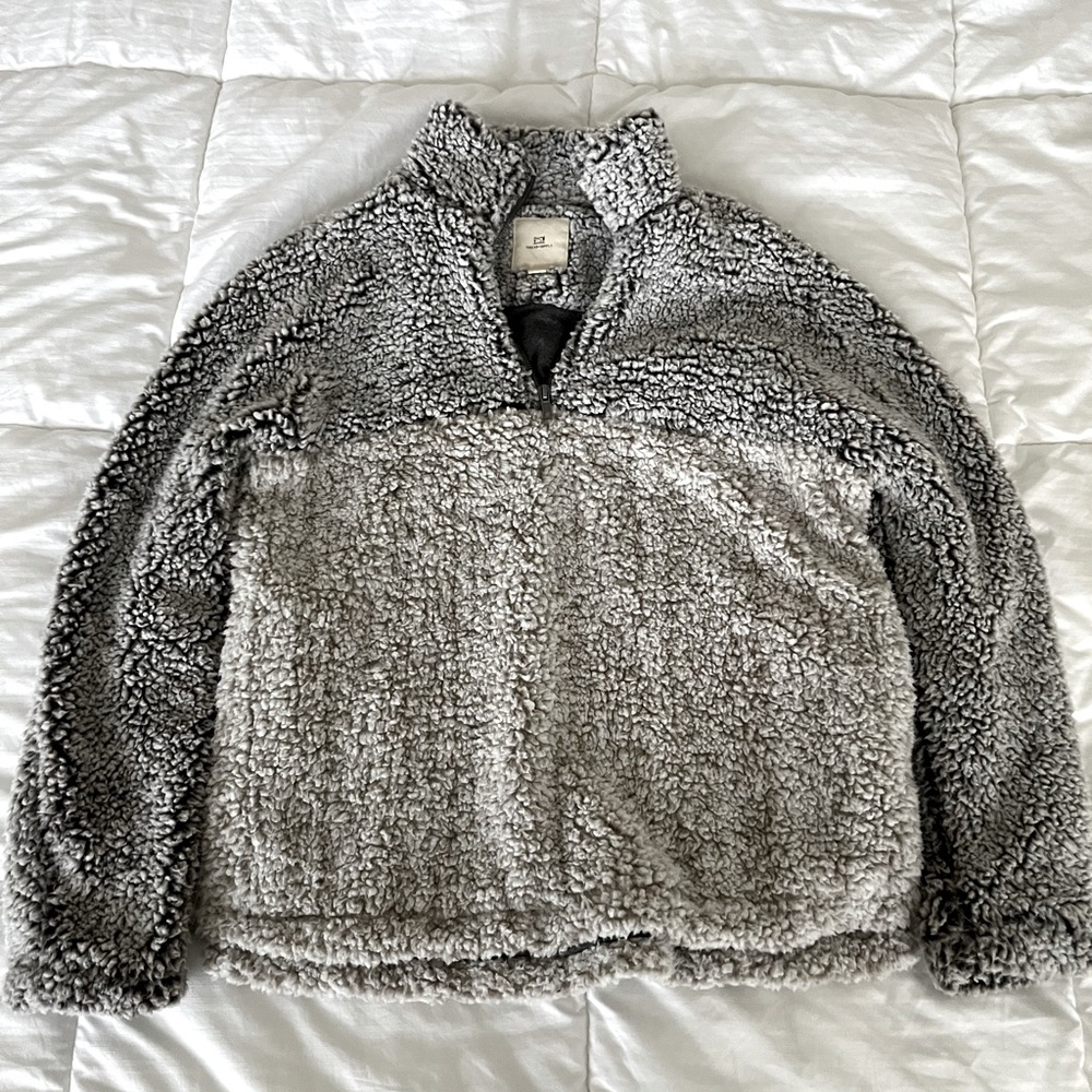 Thread & Supply Oversized Gray Fleece Pullover